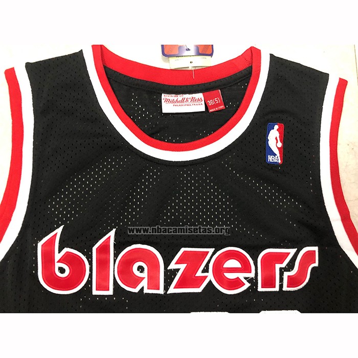 Camiseta Portland Trail Blazers Clyde Drexler NO 22 Hardwood Classics Throwback Negro